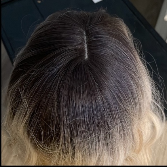 Rooted Wavy Mixed Blonde Synthetic Wig with Bangs - New #C - Picture 7 of 16